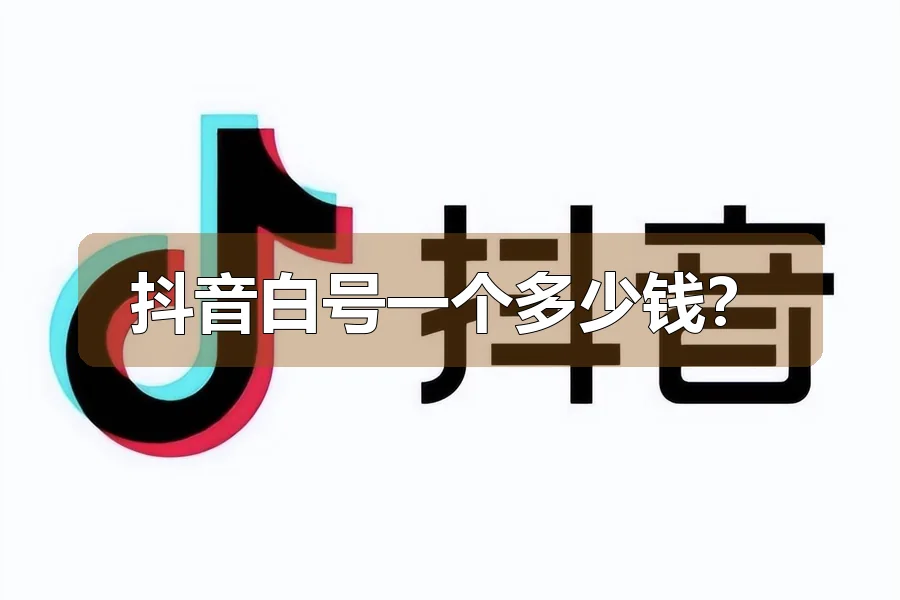 抖音白号一个多少钱？
